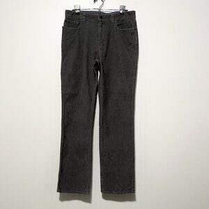 Mens LL Bean Country Corduroy Pants Standard Fit Size 33X32 Gray Preppy Scholar